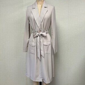 NWT Rehab Nasty Gal Lightweight Beige Trench Coat Size Medium $100